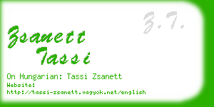 zsanett tassi business card